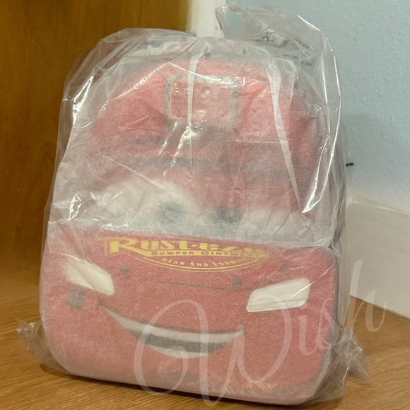 Pixar Cars Lighting McQueen Metallic Disney LoungeFly backpack - limited edition - Picture 6 of 9